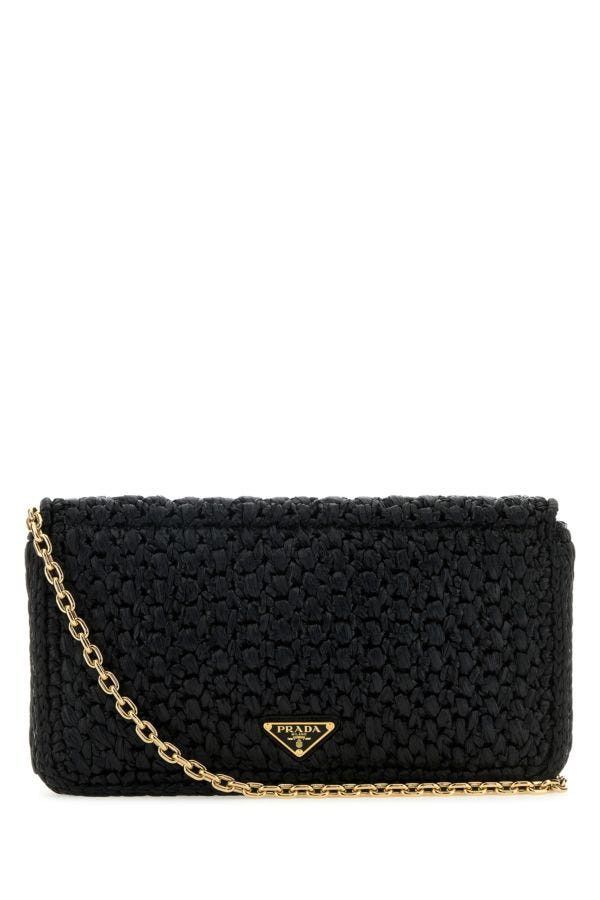 Prada Black Raffia Crossbody Bag Size ONE SIZE - 5 Thumbnail