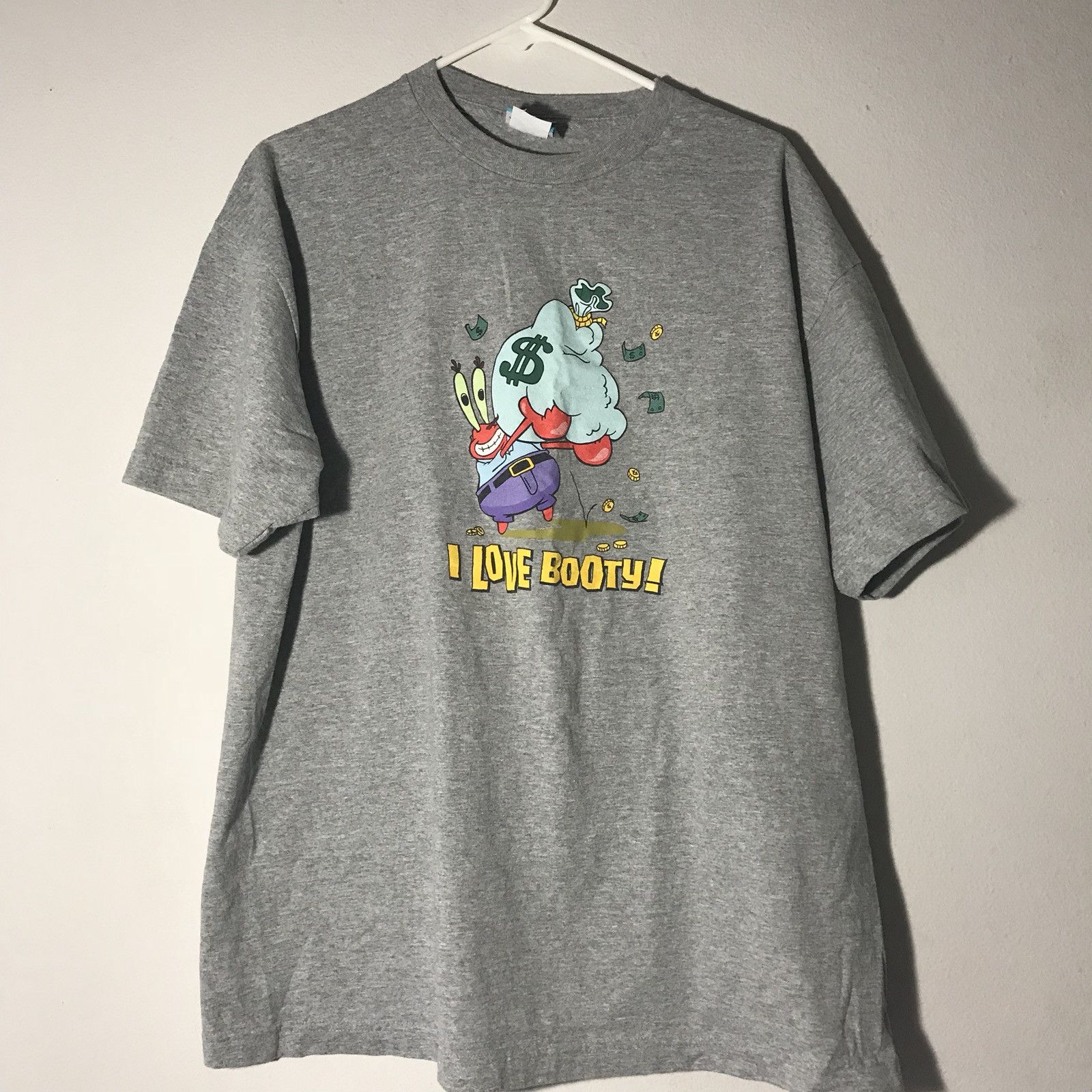 Vintage 2002 Mr Krabs I Love Booty Tee | Grailed