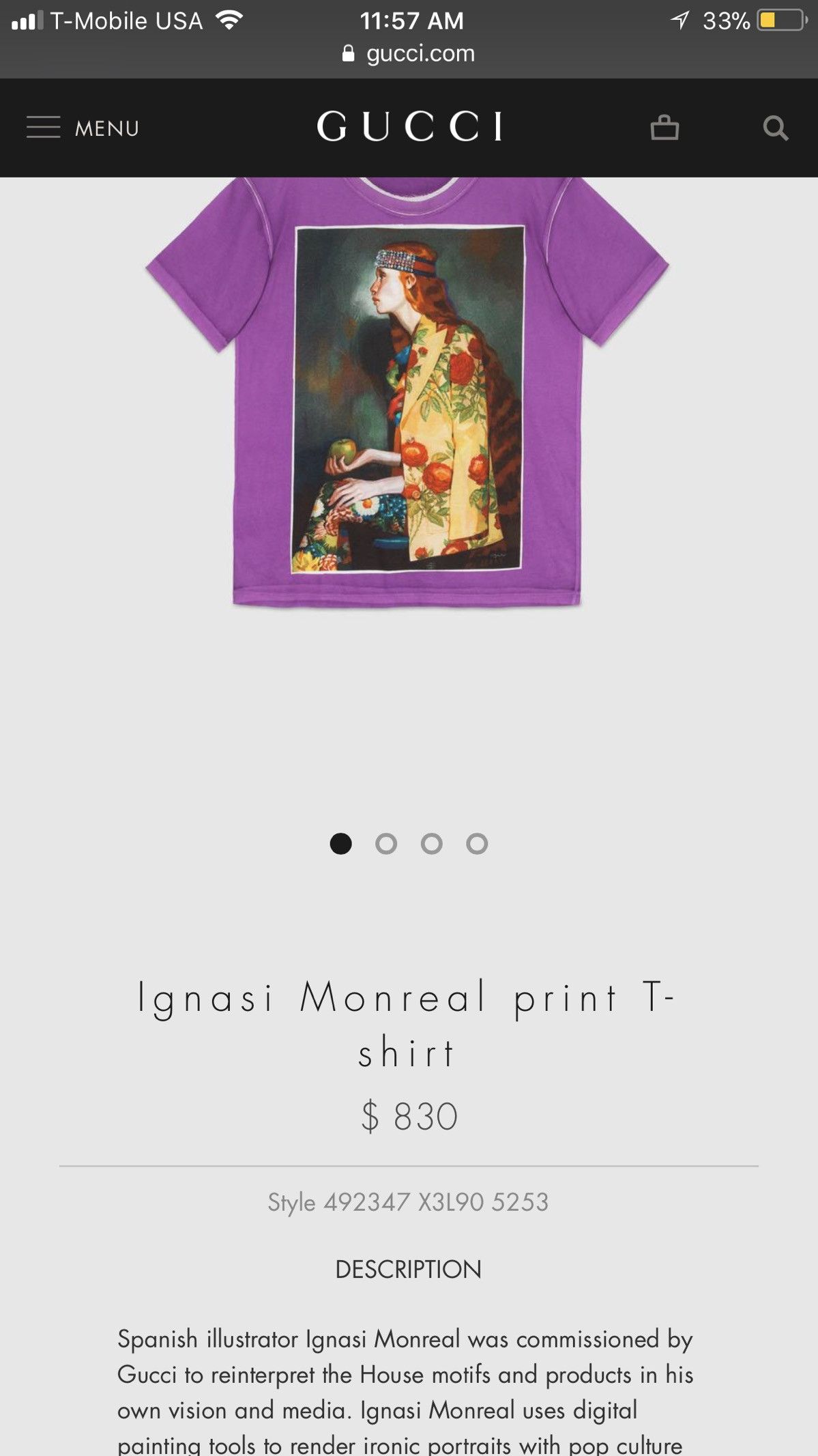 Gucci Gucci Ignasi Monreal T Shirt | Grailed