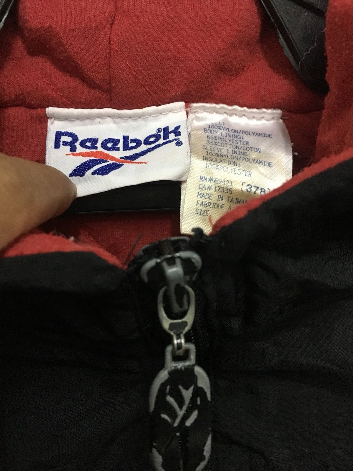 Reebok Vintage Reebok Hoodie Sweater Zipper Jacket Double Layer Size US L / EU 52-54 / 3 - 4 Thumbnail