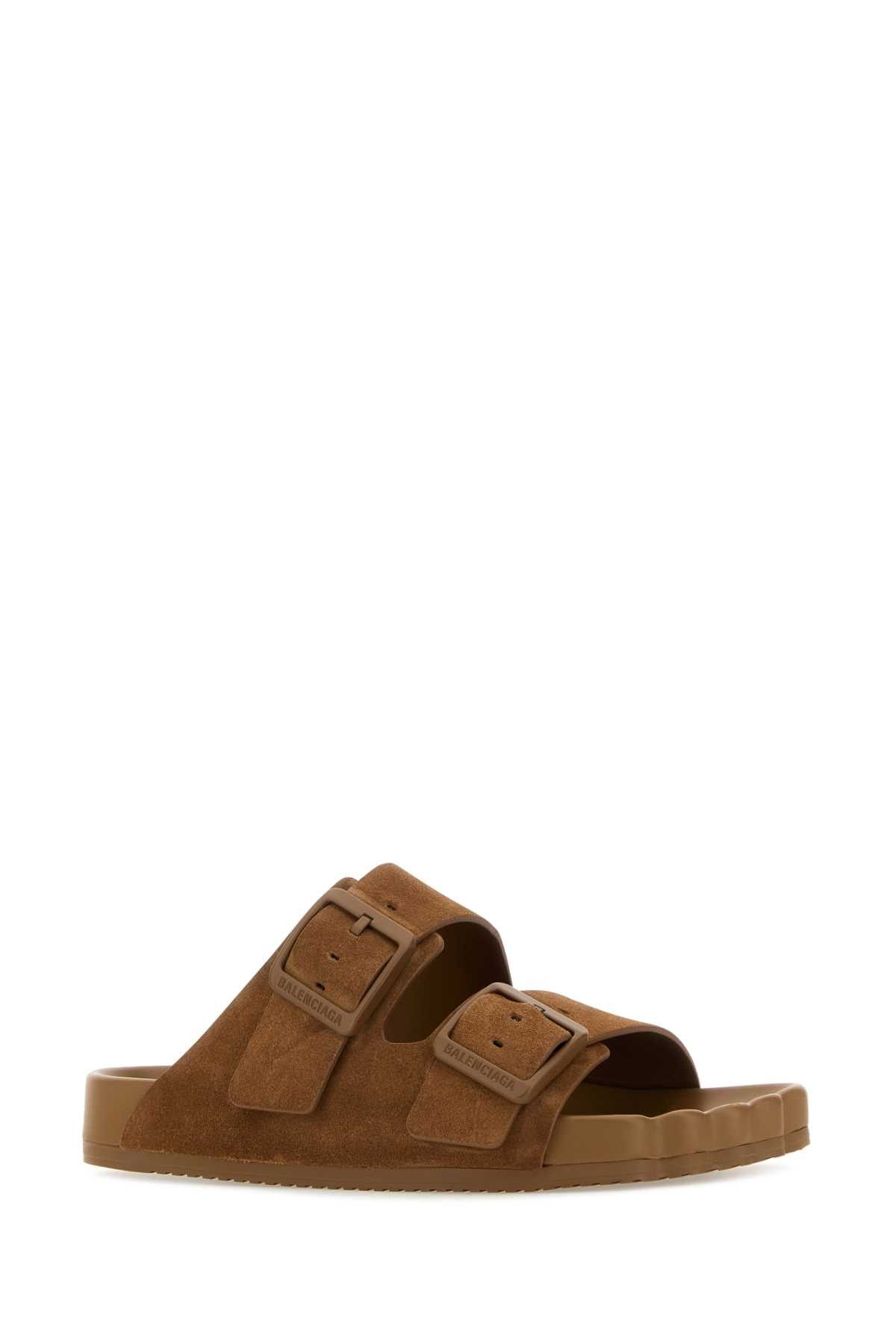 Balenciaga Camel Suede Sunday Slippers Size US 6 / IT 36 - 2 Thumbnail