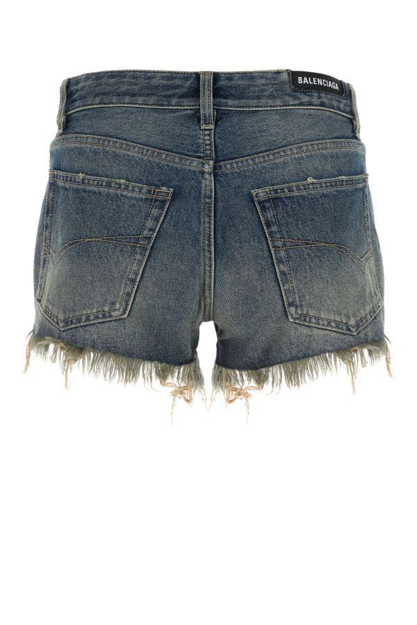 Balenciaga Denim Shorts Size 26" / US 2 / IT 38 - 4 Thumbnail