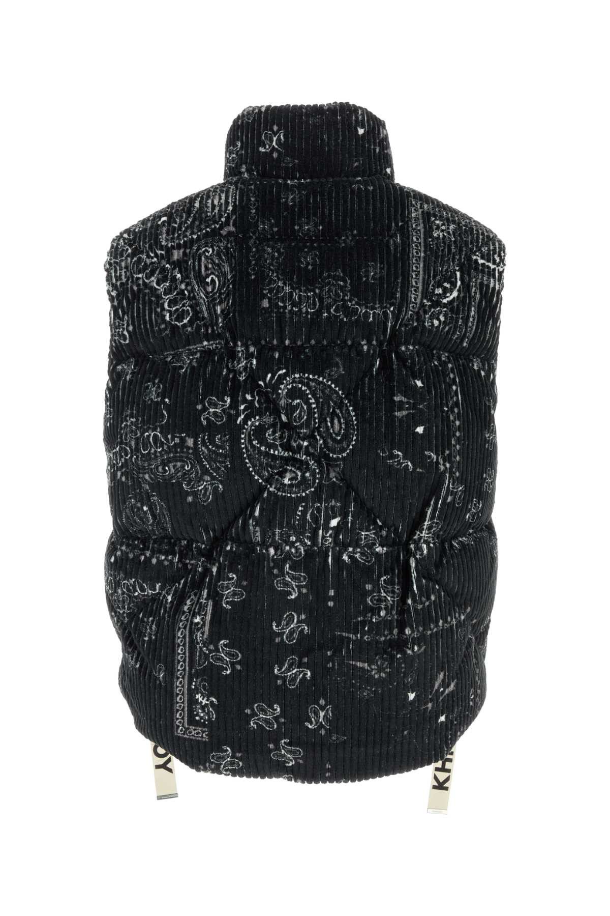 Khrisjoy Printed Corduroy Oversize Sleeveless Down Jacket Size US XS / EU 42 / 0 - 2 Thumbnail