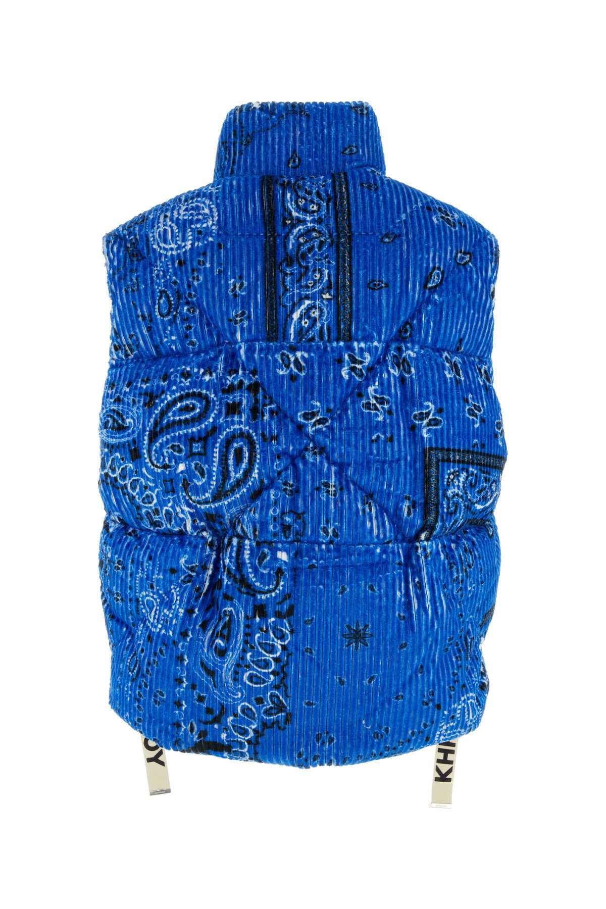 Khrisjoy Printed Corduroy Oversize Sleeveless Down Jacket Size US XS / EU 42 / 0 - 2 Thumbnail