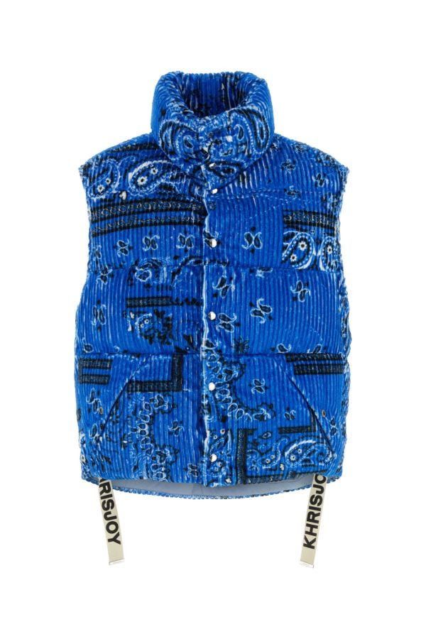 Khrisjoy Printed Corduroy Oversize Sleeveless Down Jacket Size US S / EU 44-46 / 1 - 3 Thumbnail