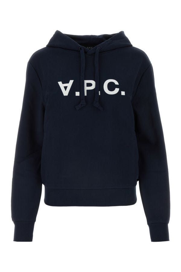 A.P.C. Midnight Blue Cotton Sweatshirt Size XS / US 0-2 / IT 36-38 - 3 Thumbnail