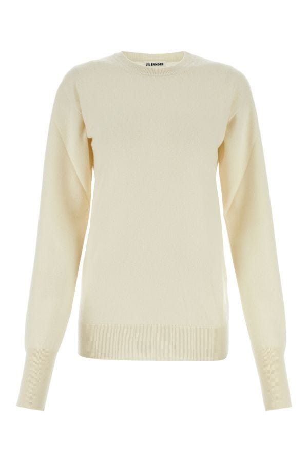Jil Sander Ivory Cashmere Sweater Size S / US 4 / IT 40 - 3 Thumbnail
