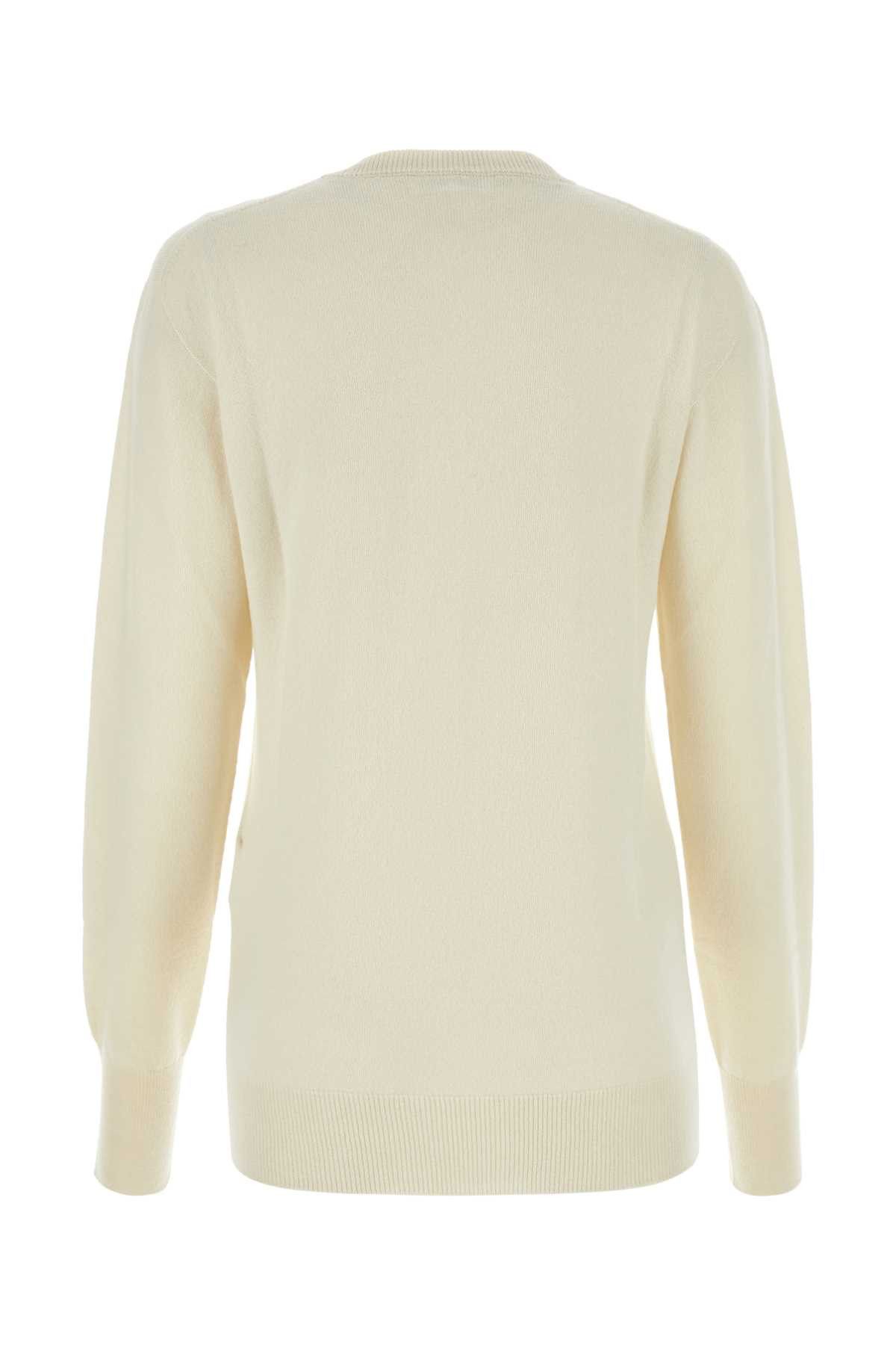 Jil Sander Ivory Cashmere Sweater Size S / US 4 / IT 40 - 2 Thumbnail