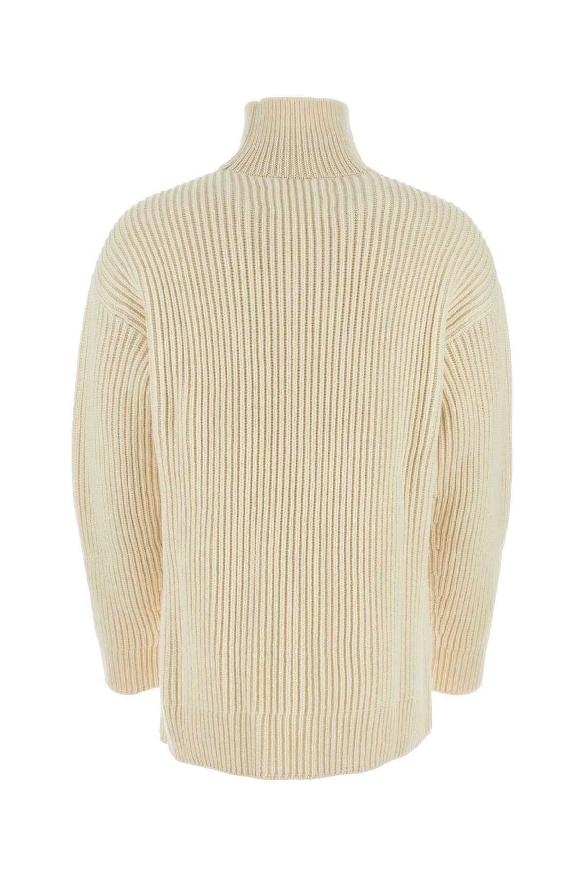 Jil Sander Ivory Wool Sweater Size US M / EU 48-50 / 2 - 2 Thumbnail