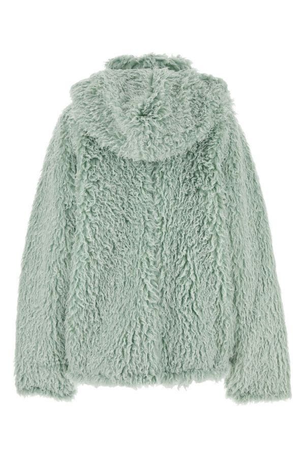 Marni Sea Green Eco Fur Coat Size US L / EU 52-54 / 3 - 4 Thumbnail