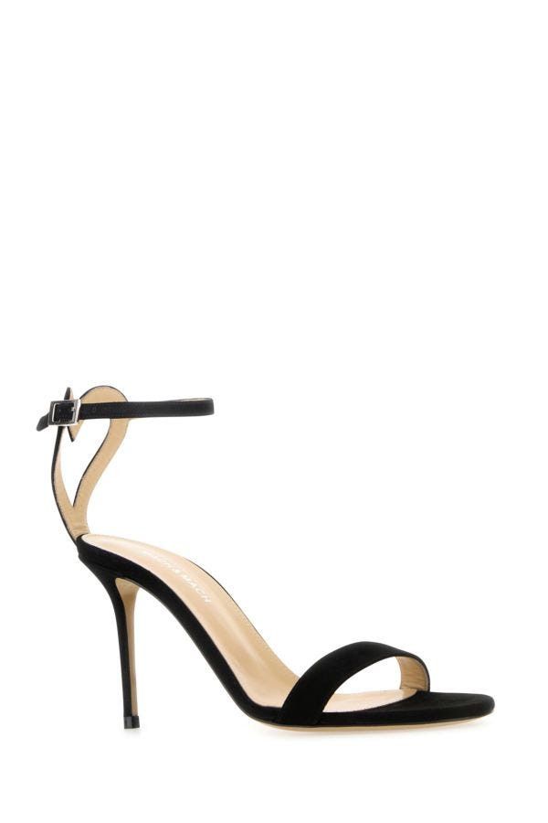 MACH & MACH Black Suede Sandals Size US 8 / IT 38 - 4 Thumbnail