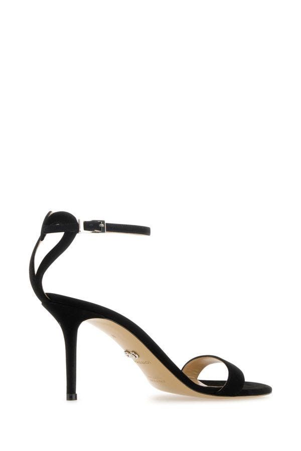 MACH & MACH Black Suede Sandals Size US 8 / IT 38 - 5 Thumbnail