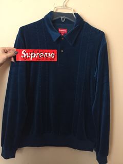 Supreme Velour Polo | Grailed