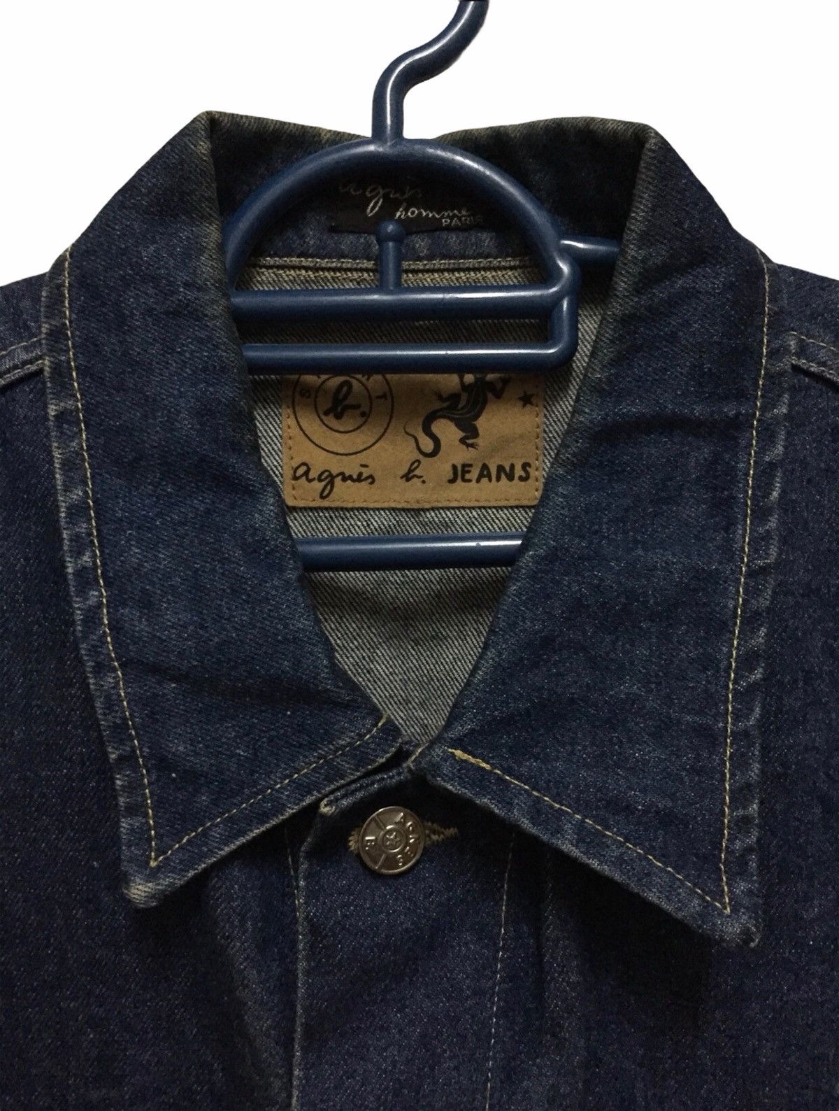Agnes B. Agnes B. Homme Paris Blue Jeans Denim Jacket Made In 