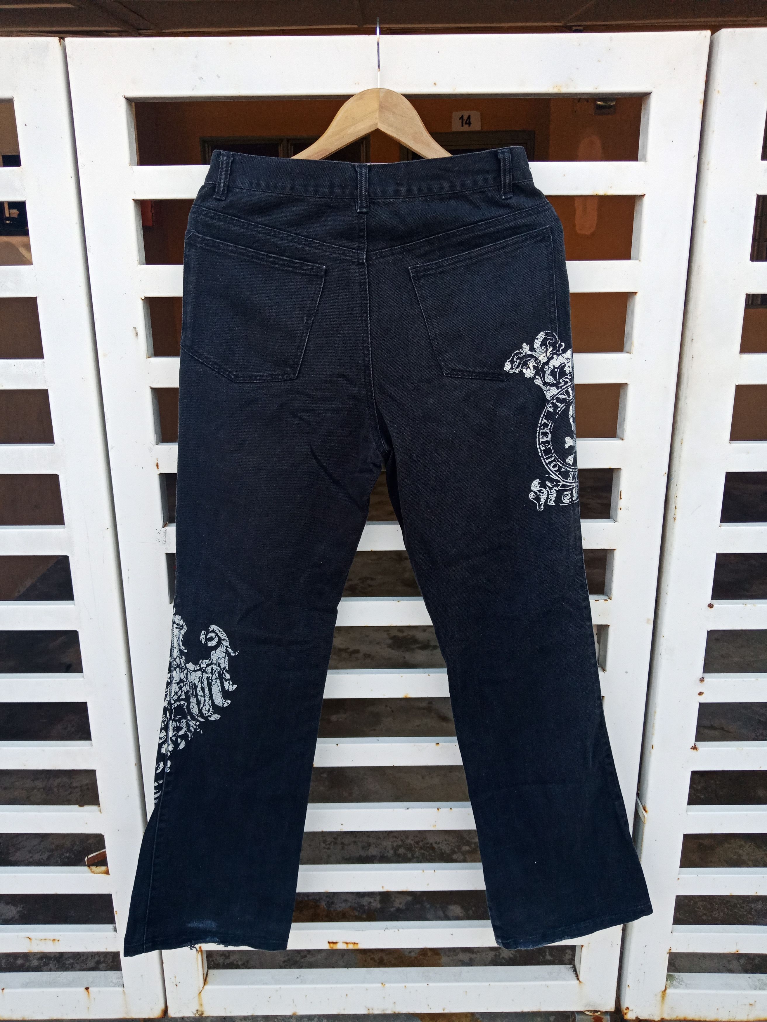 semanticdesign Batsu Studio Spell Out Big Logo Distressed Pants Size US 31 - 2 Thumbnail