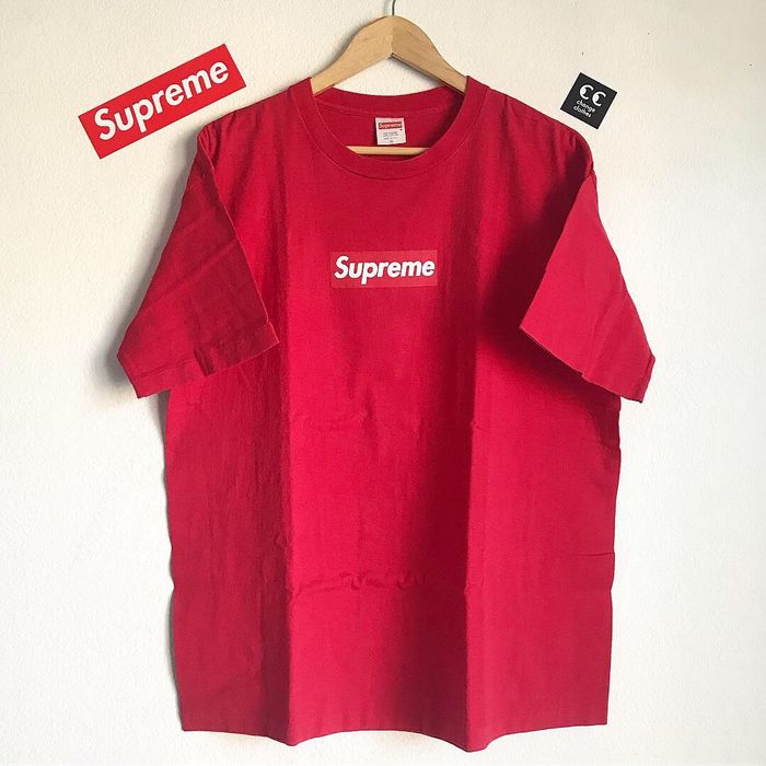 Supreme Supreme Red on Red Box Logo Tee 90s 98 99 Single Stitch XL