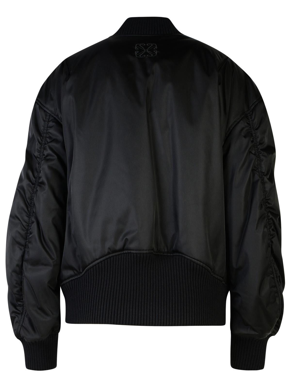 Off-White OFF-WHITE 'Ny' Black Polyamide Bomber Jacket Size S / US 4 / IT 40 - 3 Thumbnail