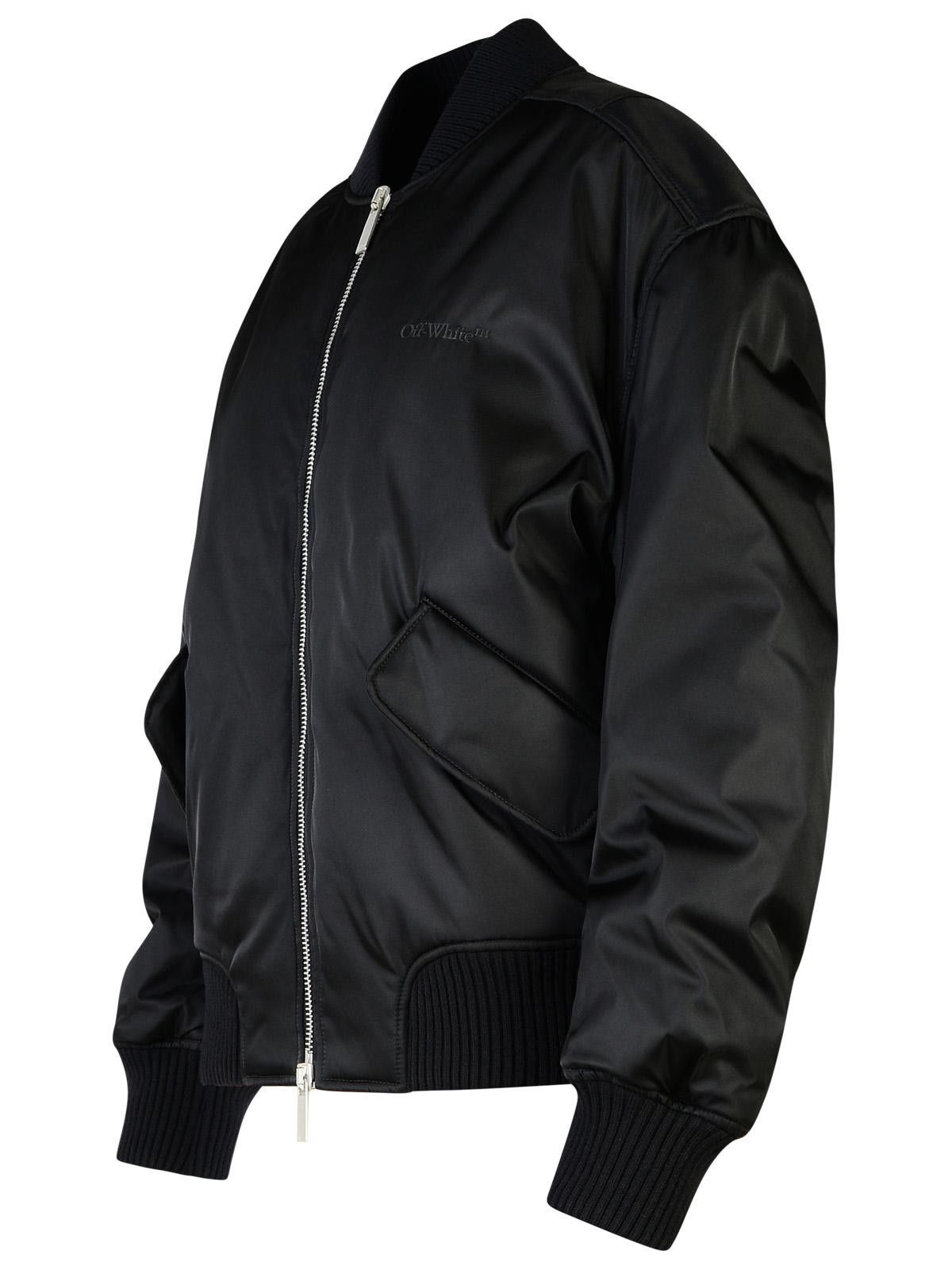 Off-White OFF-WHITE 'Ny' Black Polyamide Bomber Jacket Size S / US 4 / IT 40 - 2 Thumbnail