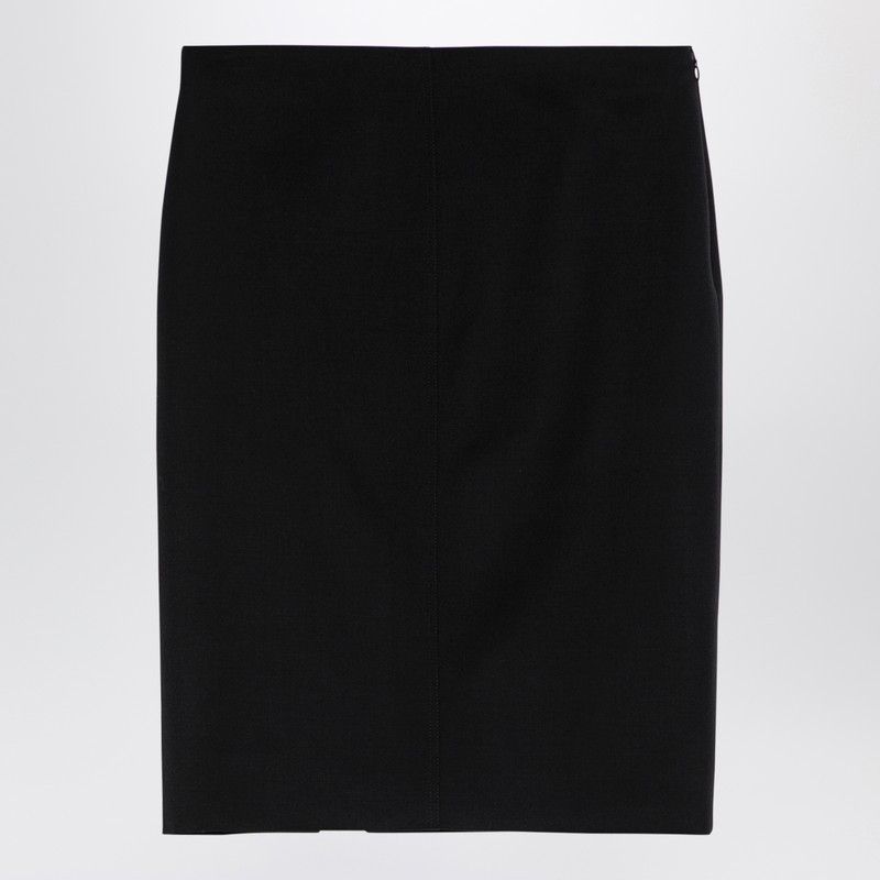Givenchy Givenchy Black Wool Skirt With Metal Button 4G Size 28" / US 6 / IT 42 - 2 Thumbnail