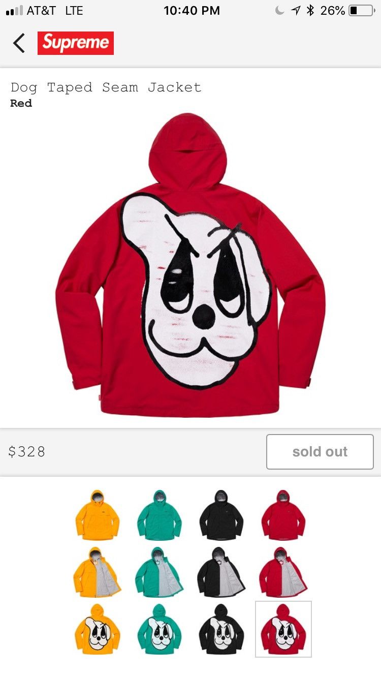 Supreme dog best sale taped seam jacket