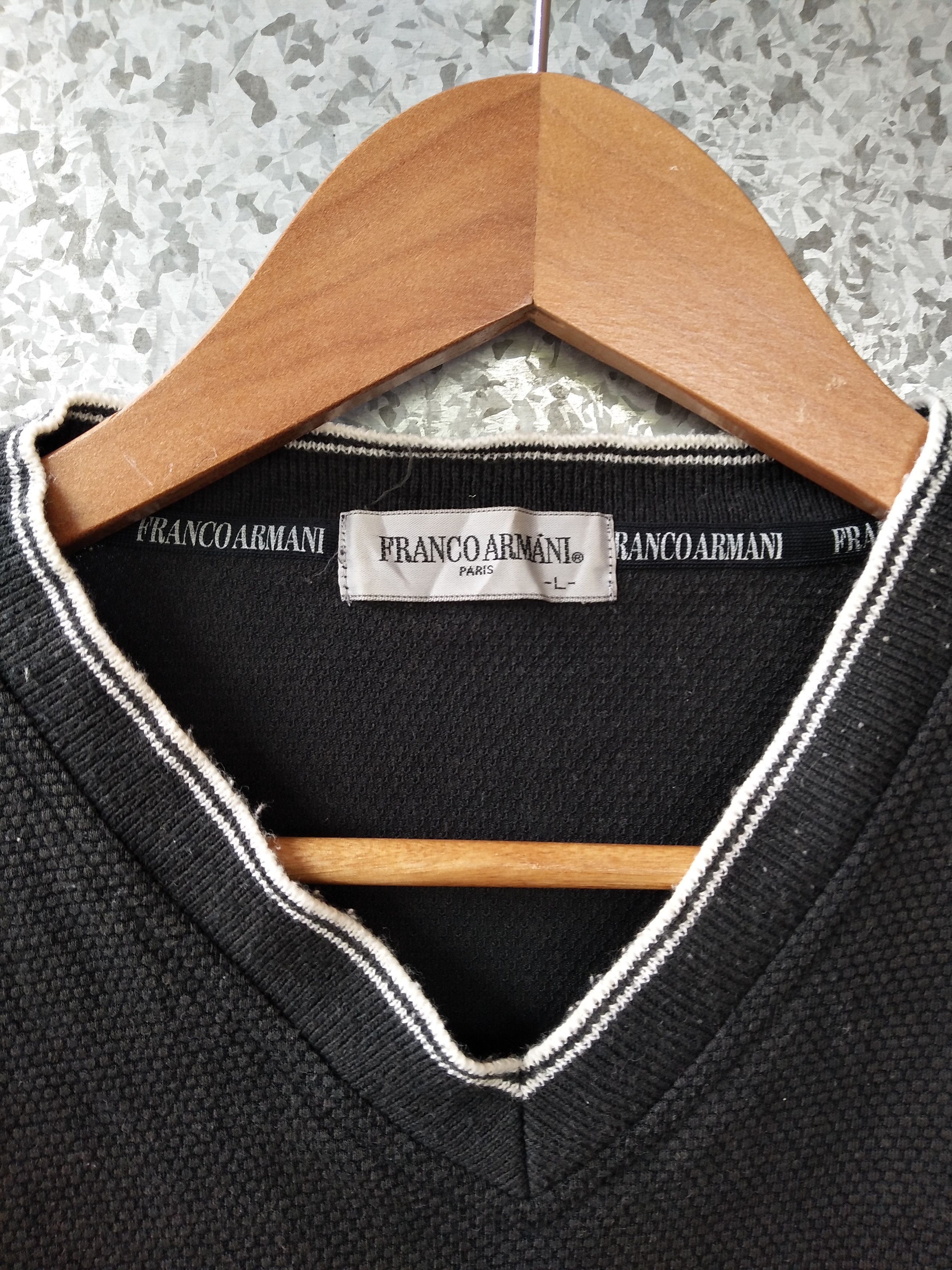 Armani Franco Armani Paris tshirt V neck designer Size US M / EU 48-50 / 2 - 4 Thumbnail