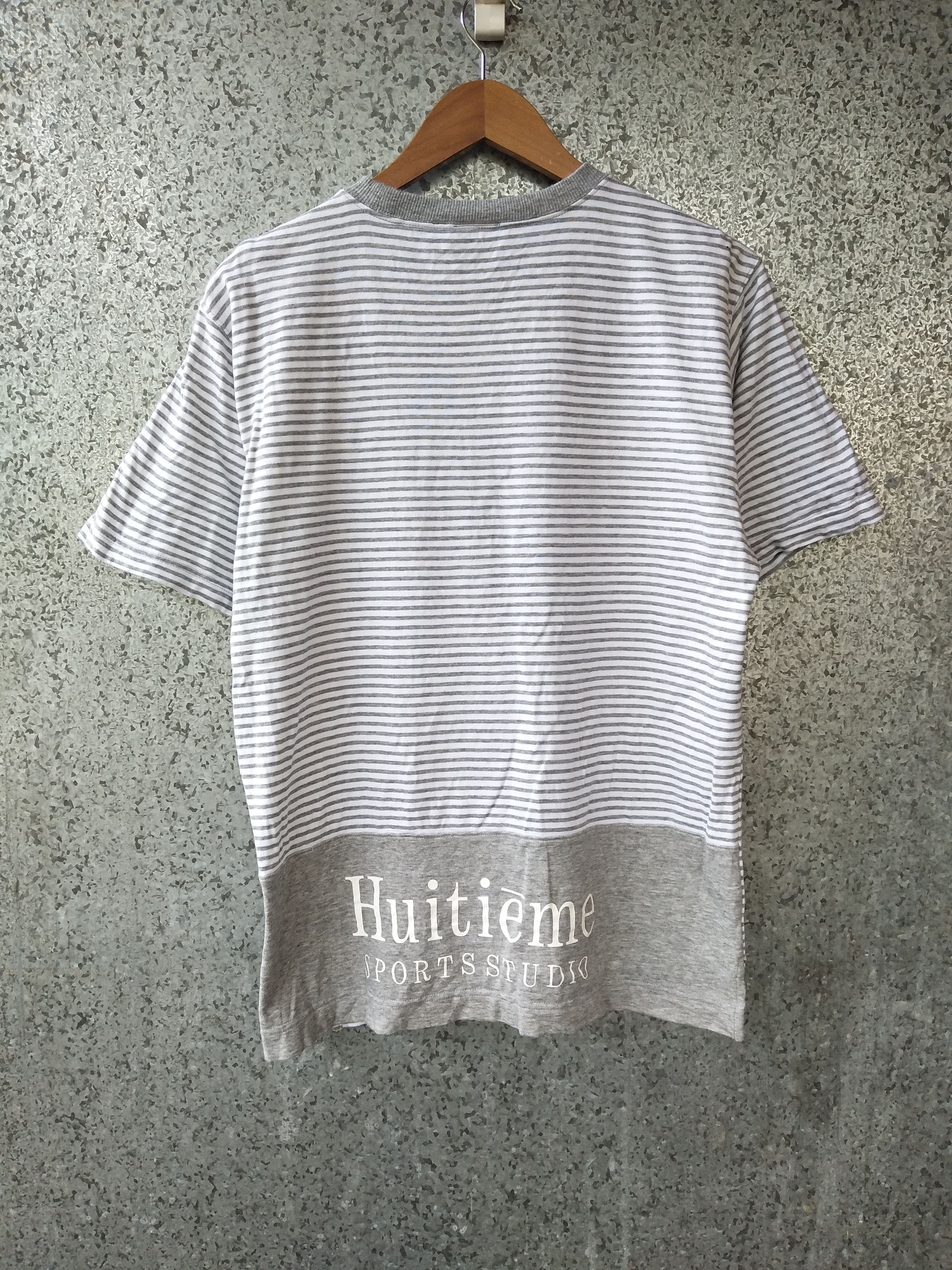 Japanese Brand 🔥 Huitieme 8e Sport Studio stripes Spell Out t shirt Size US M / EU 48-50 / 2 - 1 Thumbnail