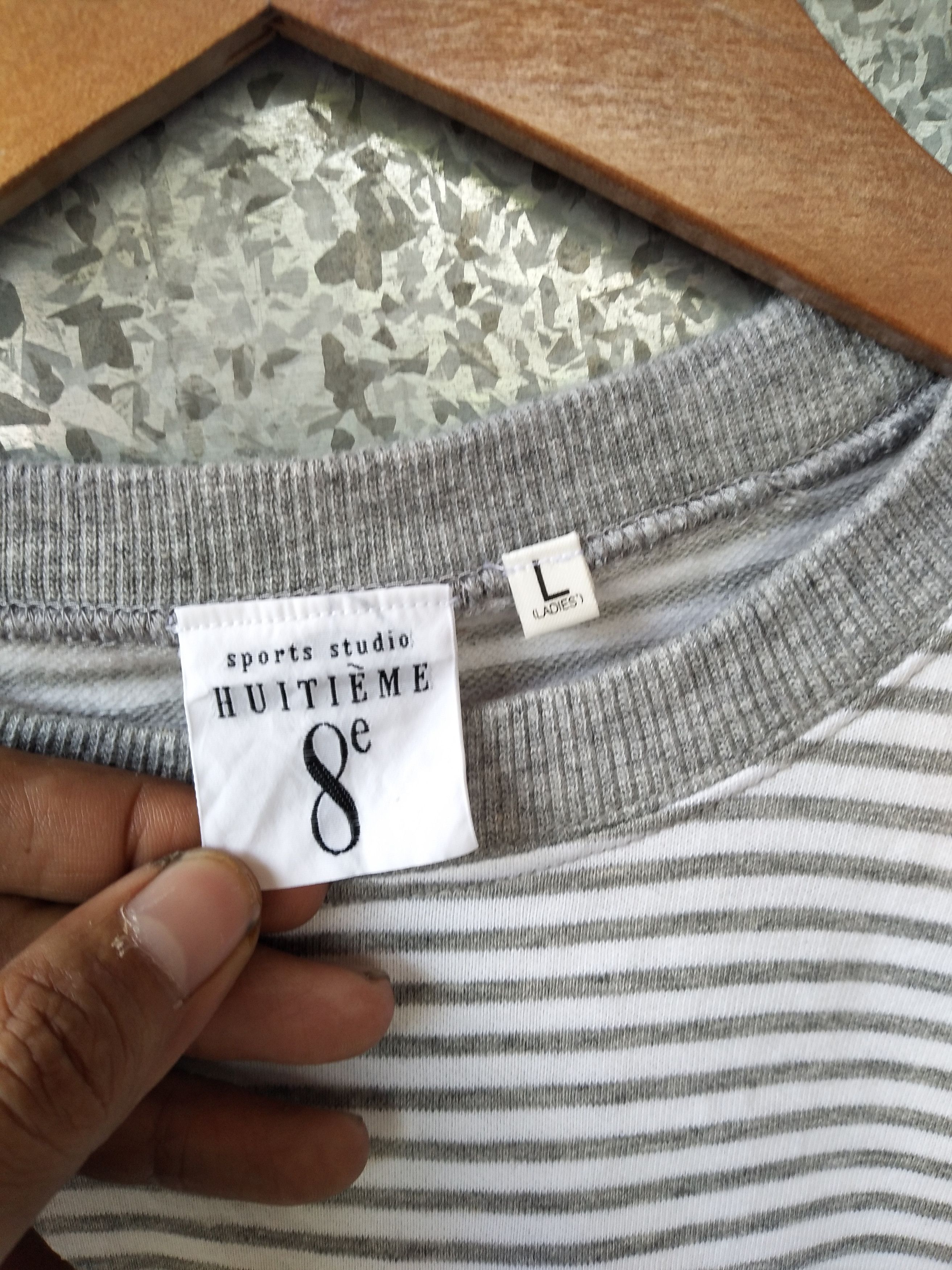 Japanese Brand 🔥 Huitieme 8e Sport Studio stripes Spell Out t shirt Size US M / EU 48-50 / 2 - 4 Thumbnail