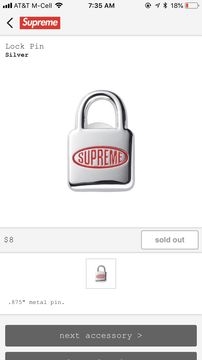 Supreme store lock pin