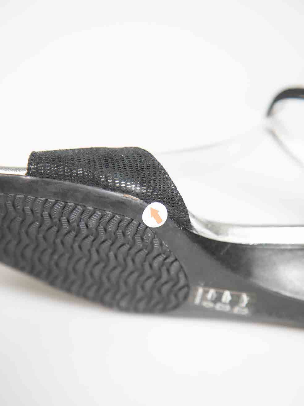 Hogan Black Suede Lizard Embossed Strap Sandals Size US 7 / IT 37 - 7 Thumbnail