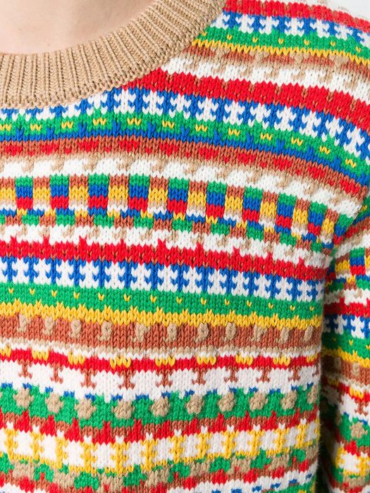Stella McCartney Patterned Fair Isle Knit Cotton Wool Sweater GQ Rare Size US S / EU 44-46 / 1 - 2 Preview