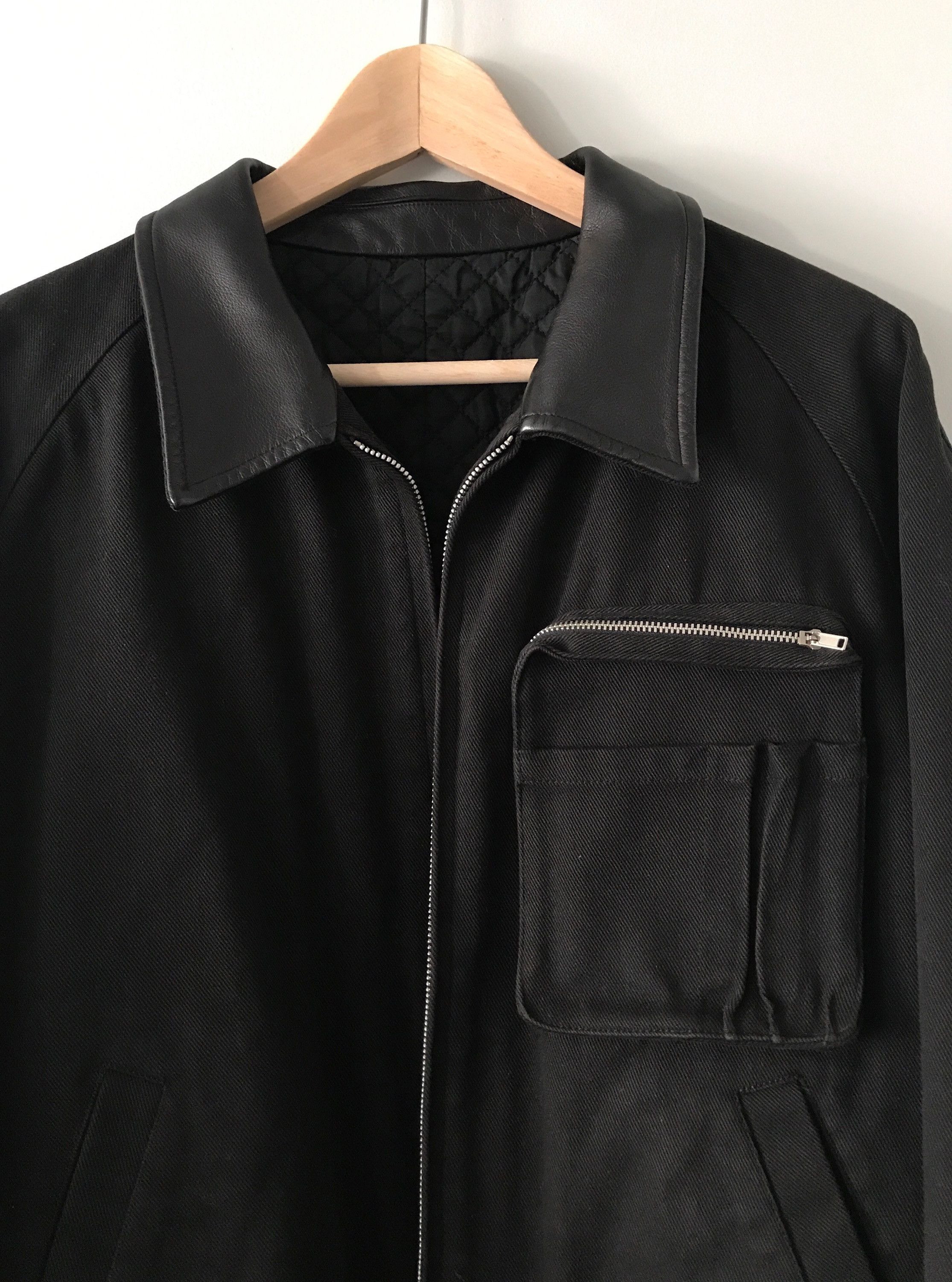 Comme des Garcons AW90 Homme Jacket w/ Leather Collar Comme des Garcons AW90 Homme Jacket w/ Leather Collar