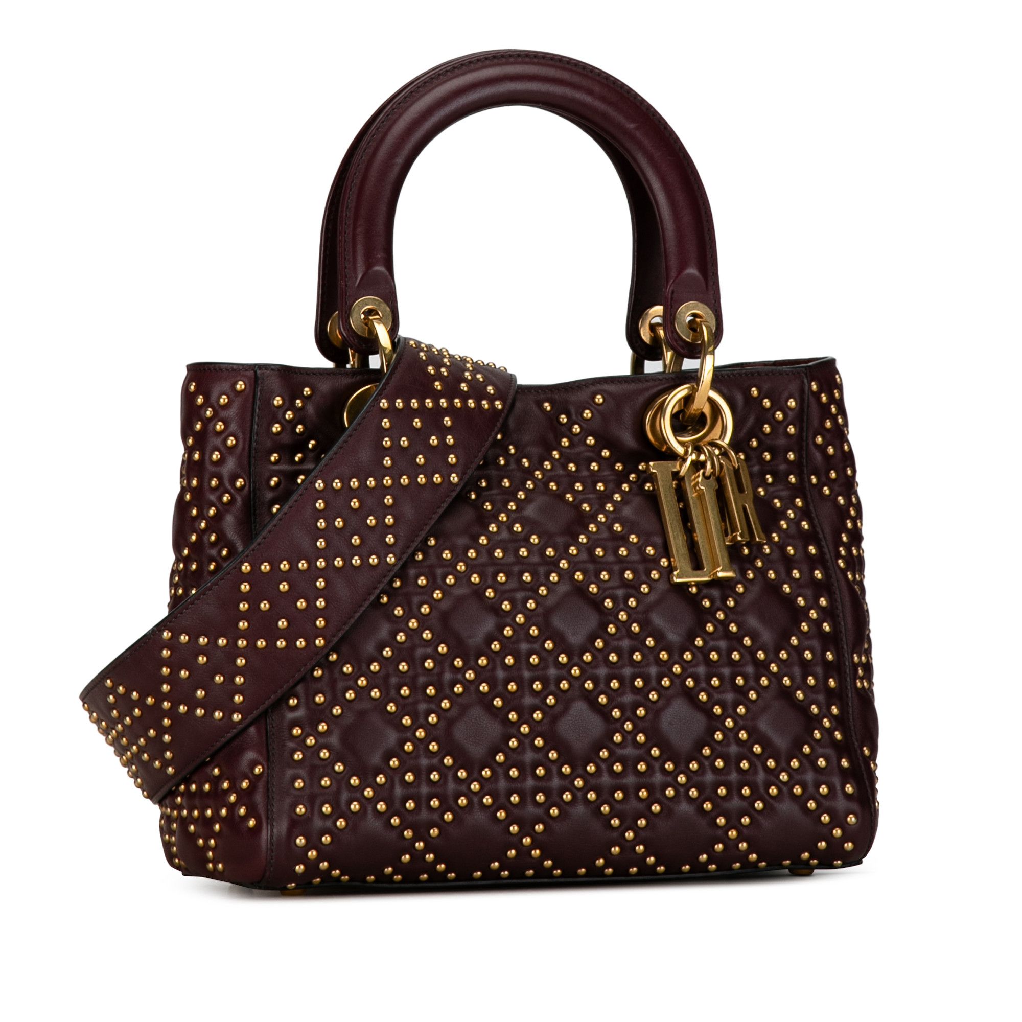 Dior Dior Medium Lambskin Cannage Studded Supple Lady Dior Size ONE SIZE - 2 Thumbnail