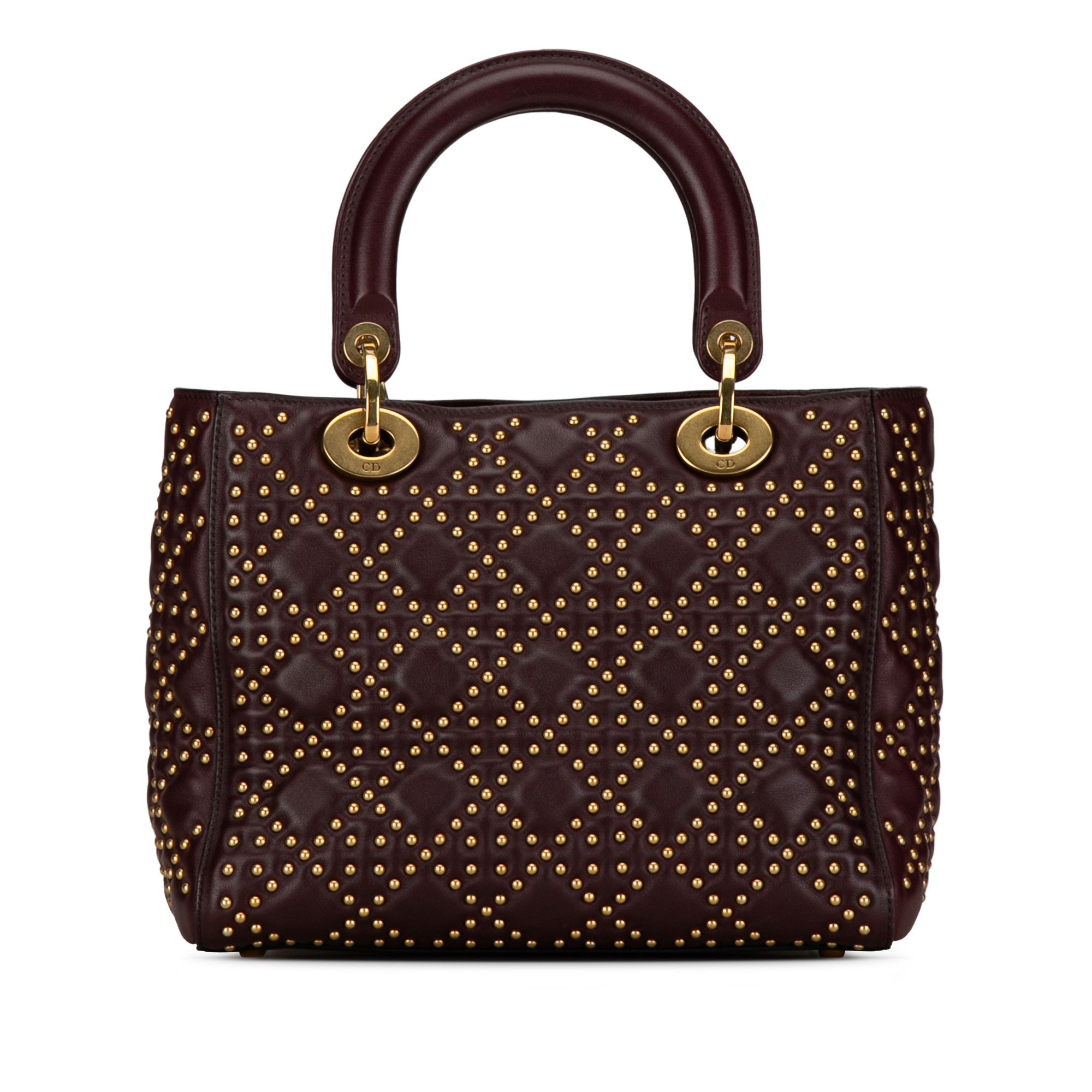 Dior Dior Medium Lambskin Cannage Studded Supple Lady Dior Size ONE SIZE - 3 Thumbnail