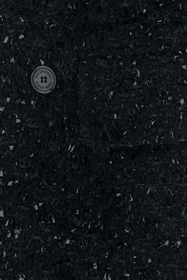 Balenciaga Black Boucle Oversize Hourglass Blazer Size S / US 4 / IT 40 - 5 Thumbnail