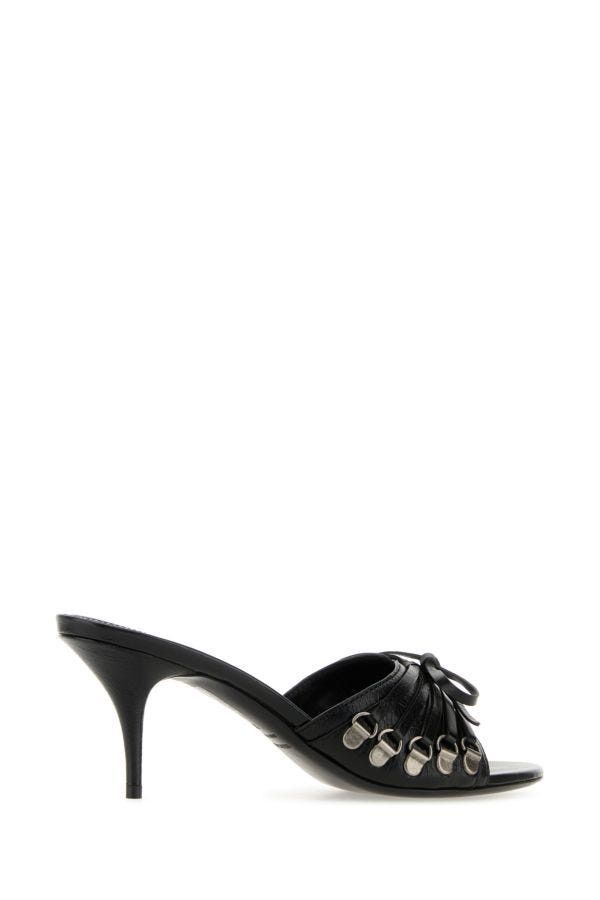 Balenciaga Black Leather Cagole Mules Size US 6 / IT 36 - 5 Thumbnail