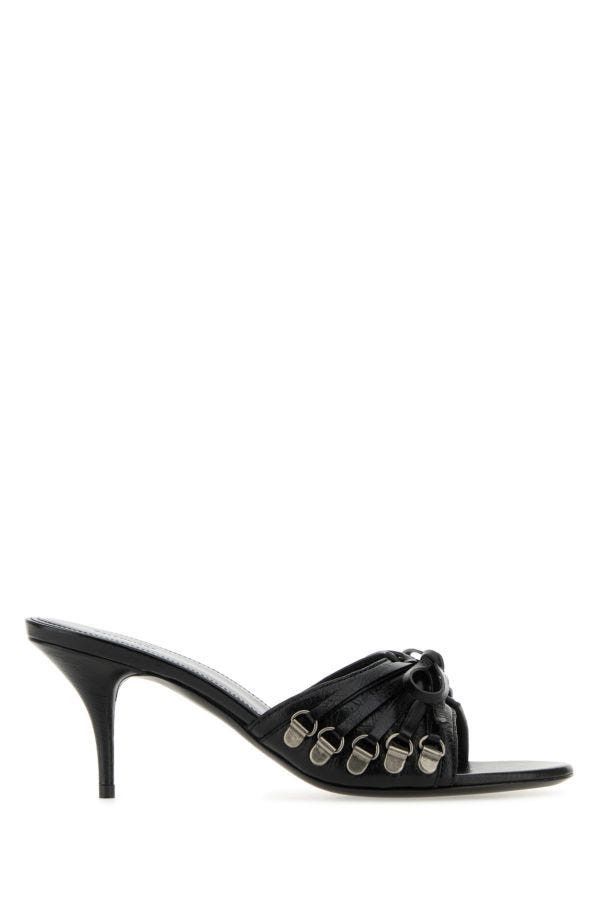 Balenciaga Black Leather Cagole Mules Size US 6 / IT 36 - 3 Thumbnail
