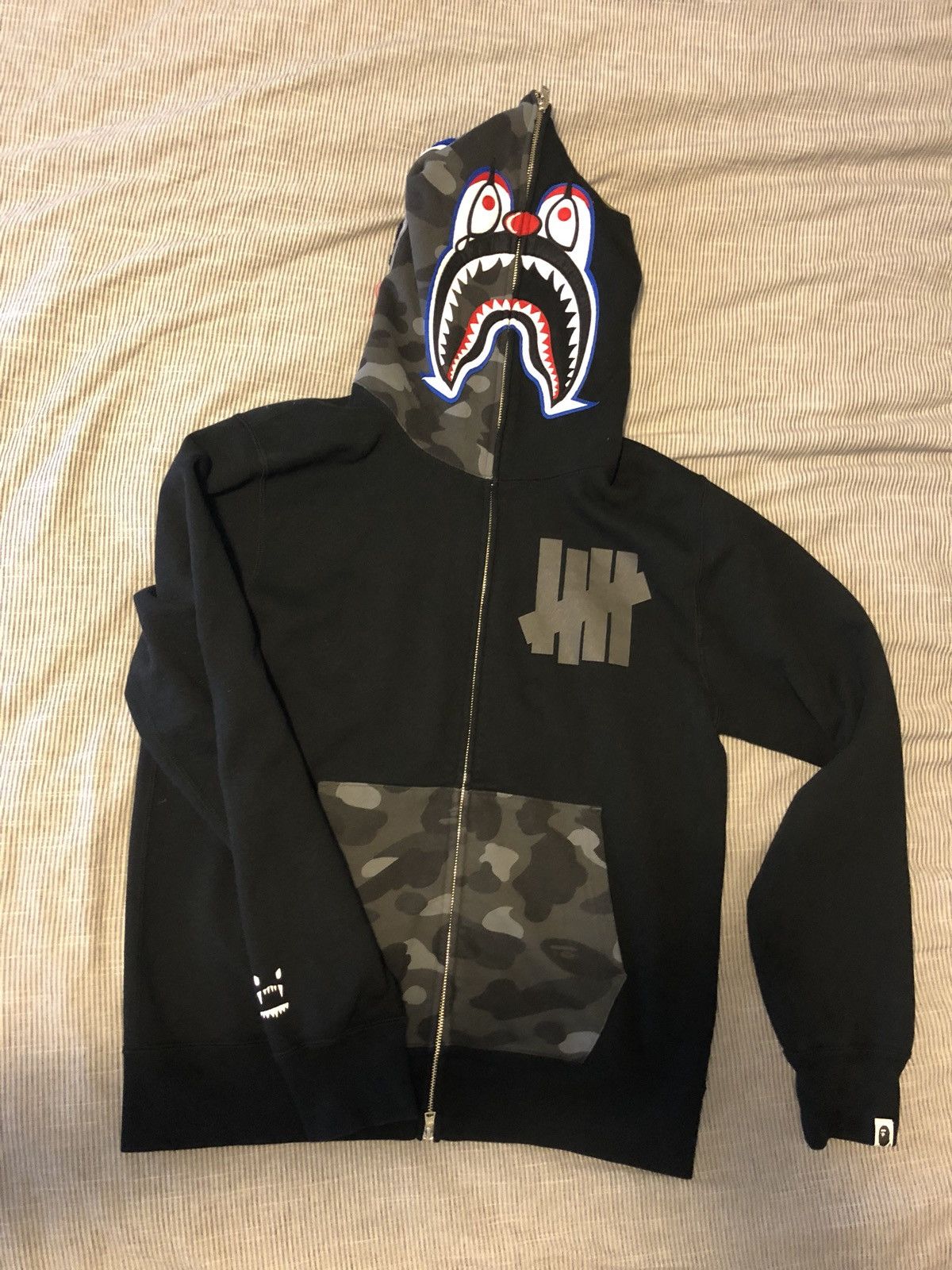 Bape × Undefeated Bape x Undefeated Mr. Cartoon Zip Hoodie | Grailed