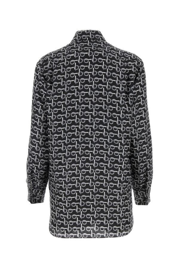 Burberry Printed Silk Shirt Size XS / US 0-2 / IT 36-38 - 4 Thumbnail