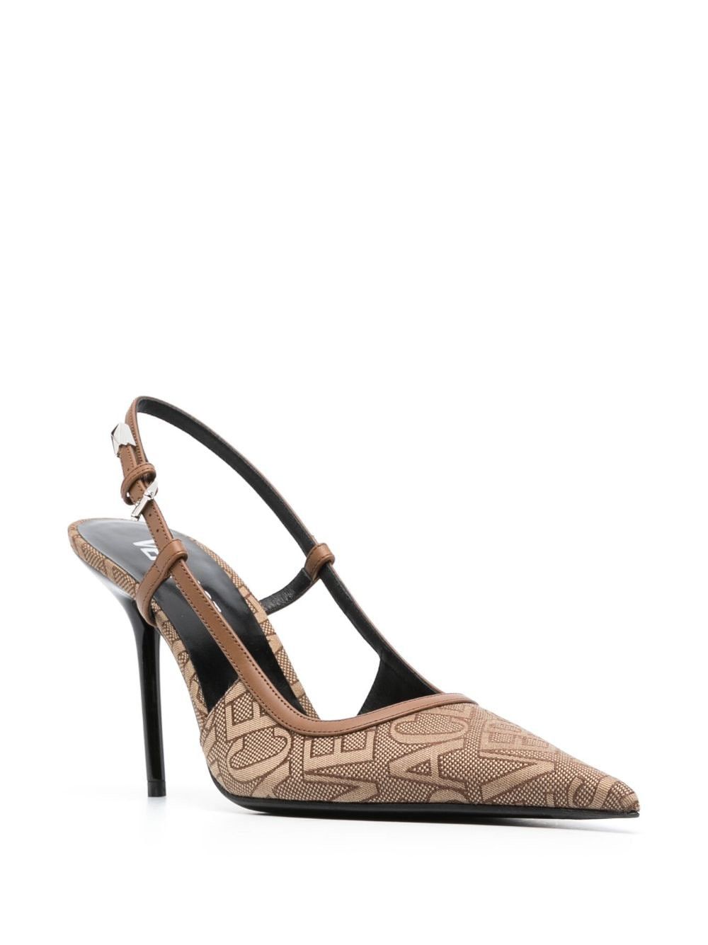Versace Slingback Leather Pump in brown Size US 9.5 / IT 39.5 - 2 Thumbnail
