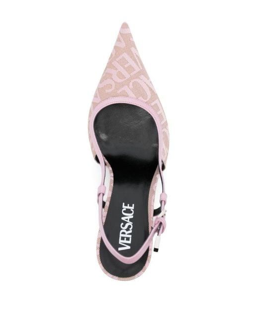 Versace Slingback Leather Pump in pink Size US 7 / IT 37 - 4 Thumbnail
