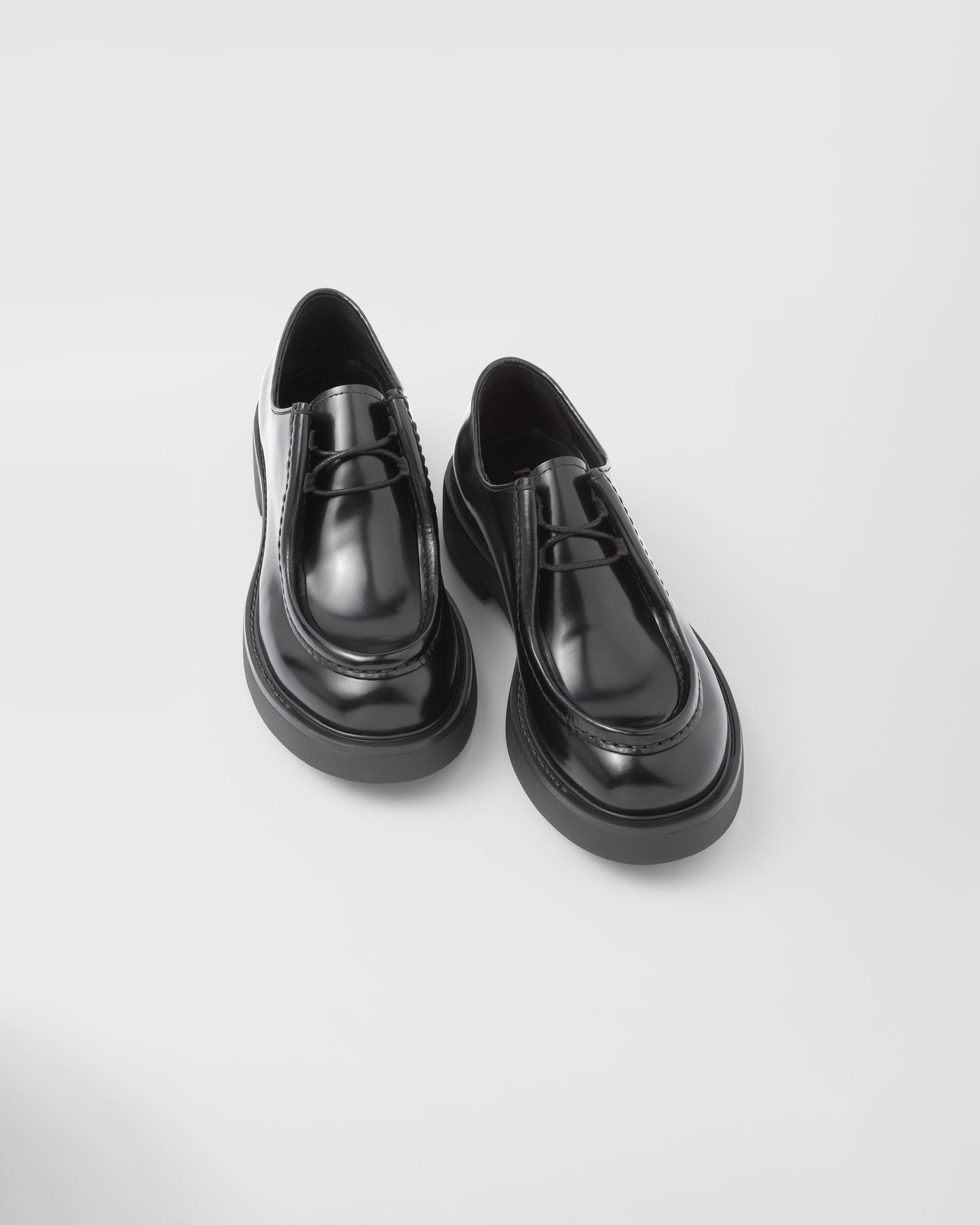 Prada Brushed Leather Lace-up Shoes Size US 10 / EU 43 - 3 Thumbnail