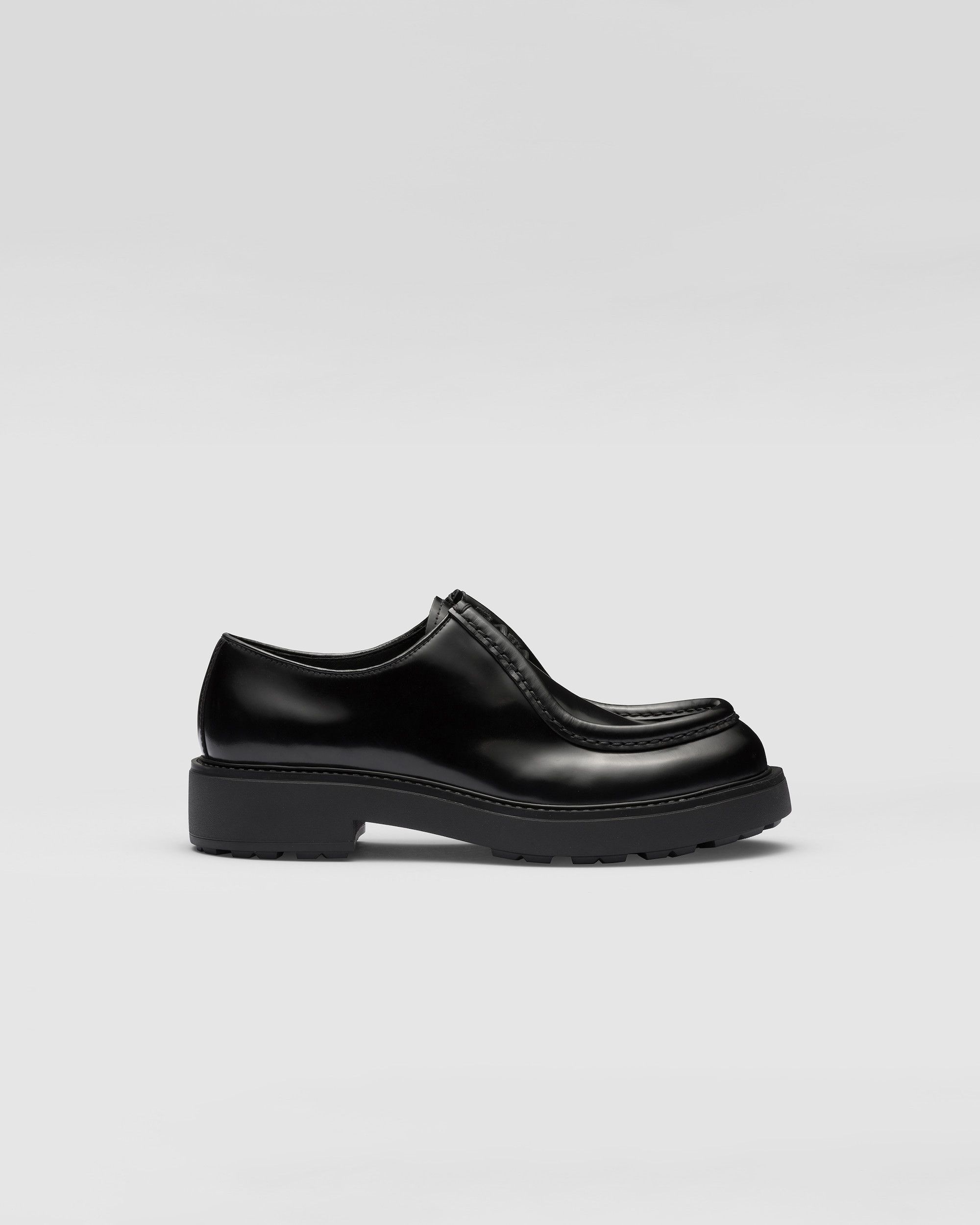 Prada Brushed Leather Lace-up Shoes Size US 10.5 / EU 43-44 - 2 Thumbnail