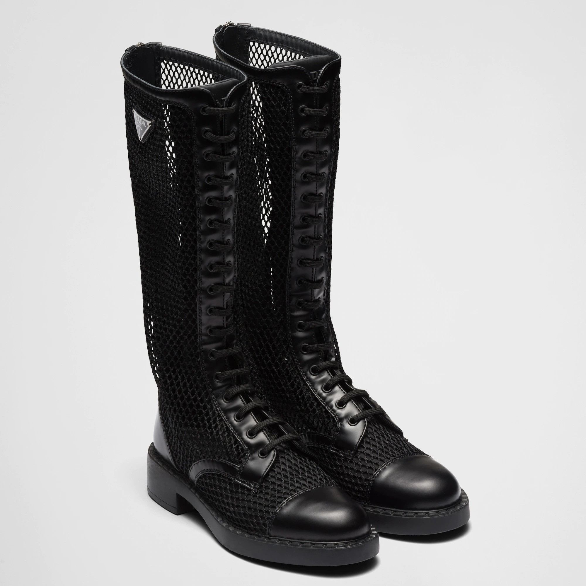 Prada Rete Rois Knee High Boots Size US 5.5 / IT 35.5 - 2 Thumbnail