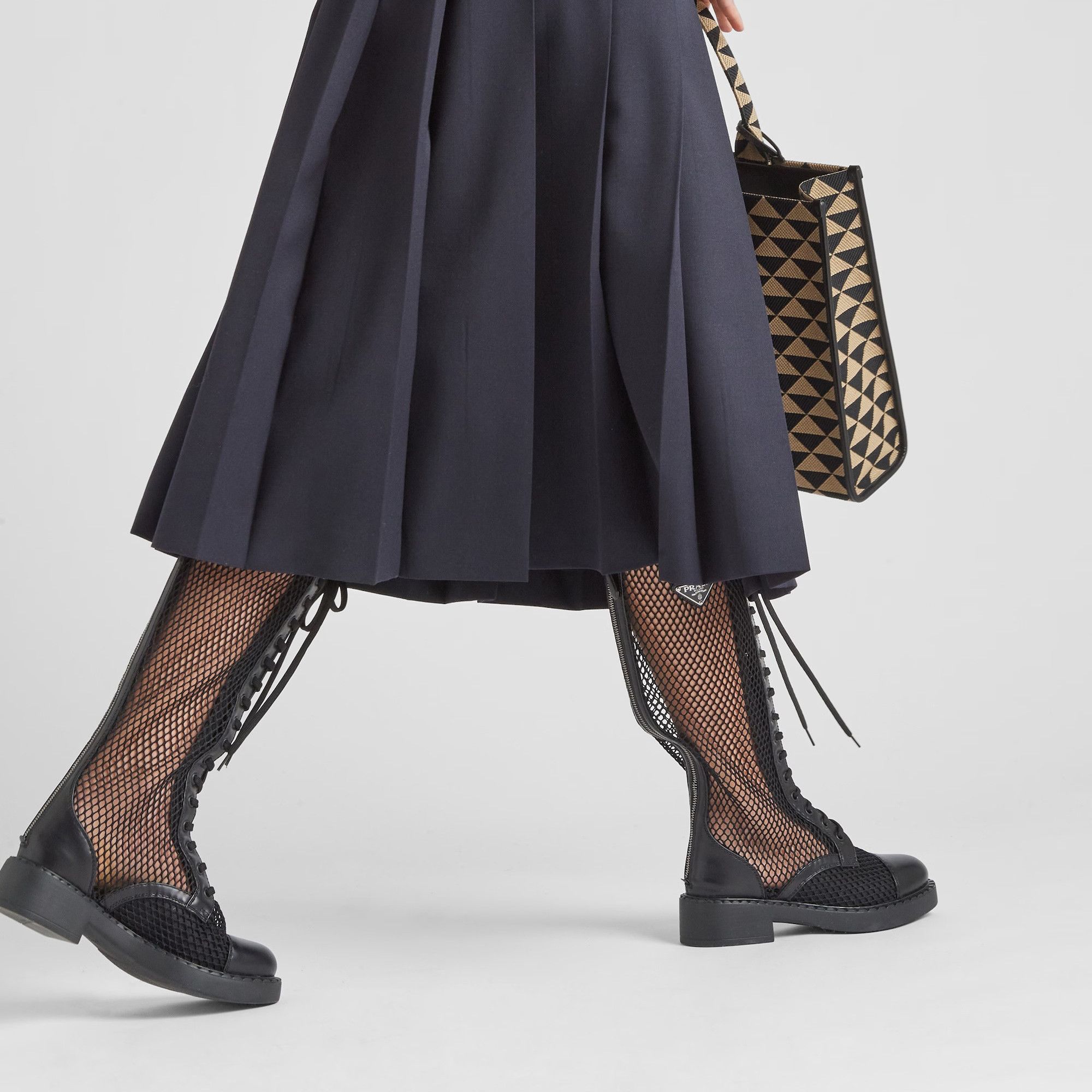 Prada Rete Rois Knee High Boots Size US 7 / IT 37 - 4 Thumbnail