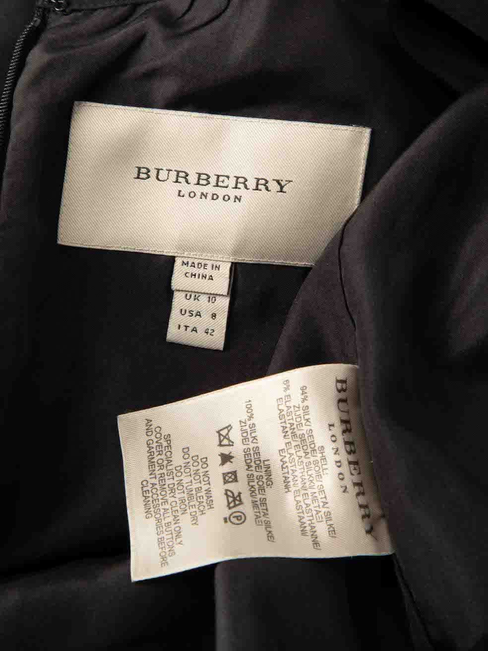 Burberry Black Ruch Detail Panel Dress Size M / US 6-8 / IT 42-44 - 4 Thumbnail