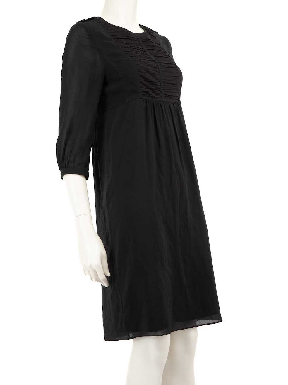 Burberry Black Ruch Detail Panel Dress Size M / US 6-8 / IT 42-44 - 2 Thumbnail