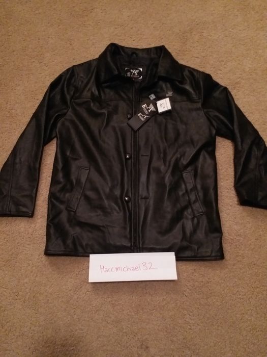 Armani emporio outlet collezione leather jacket