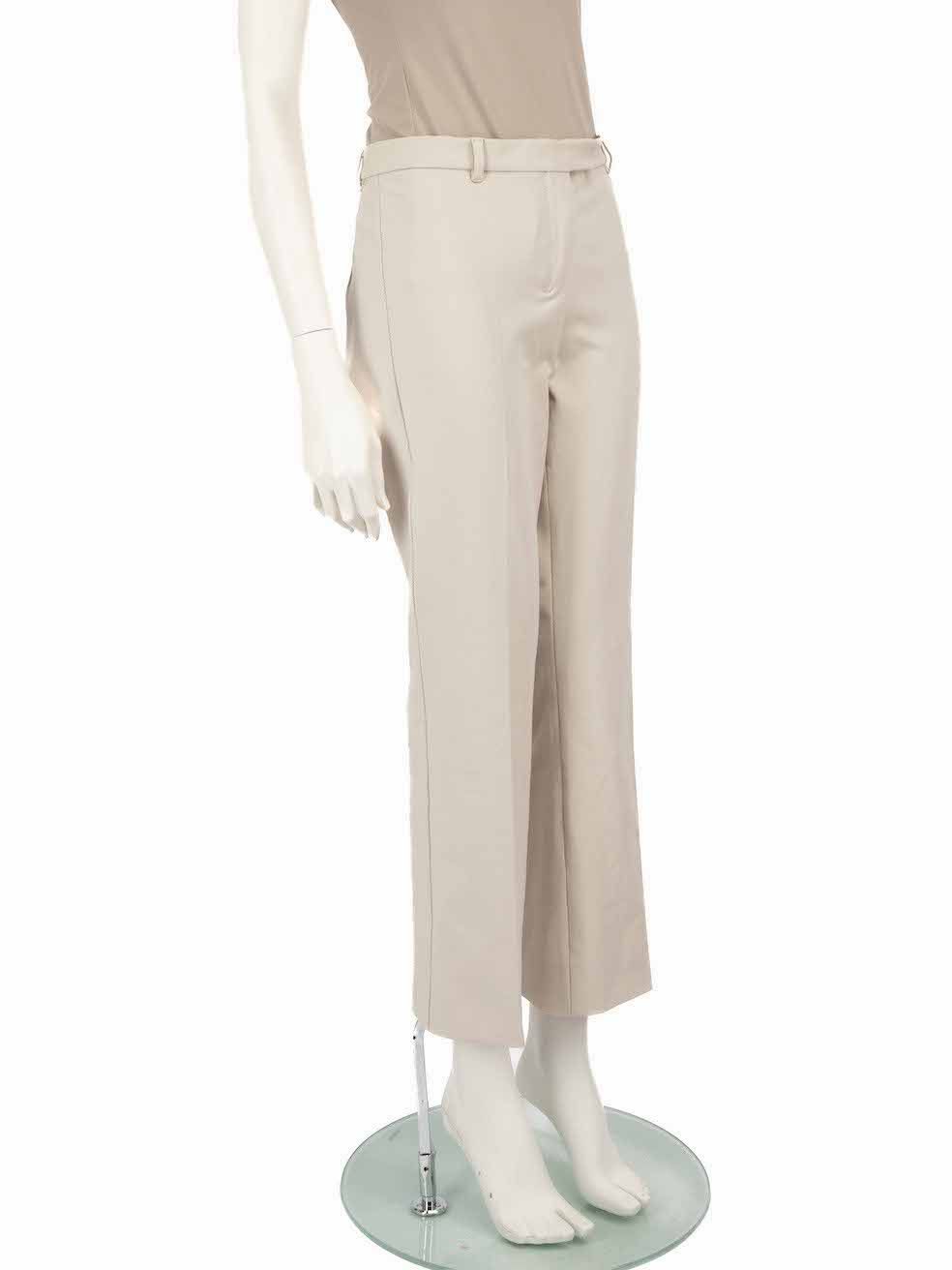 Max Mara S' Max Mara Beige Slim Fit Trousers Size 34" / US 12 / IT 48 - 2 Thumbnail