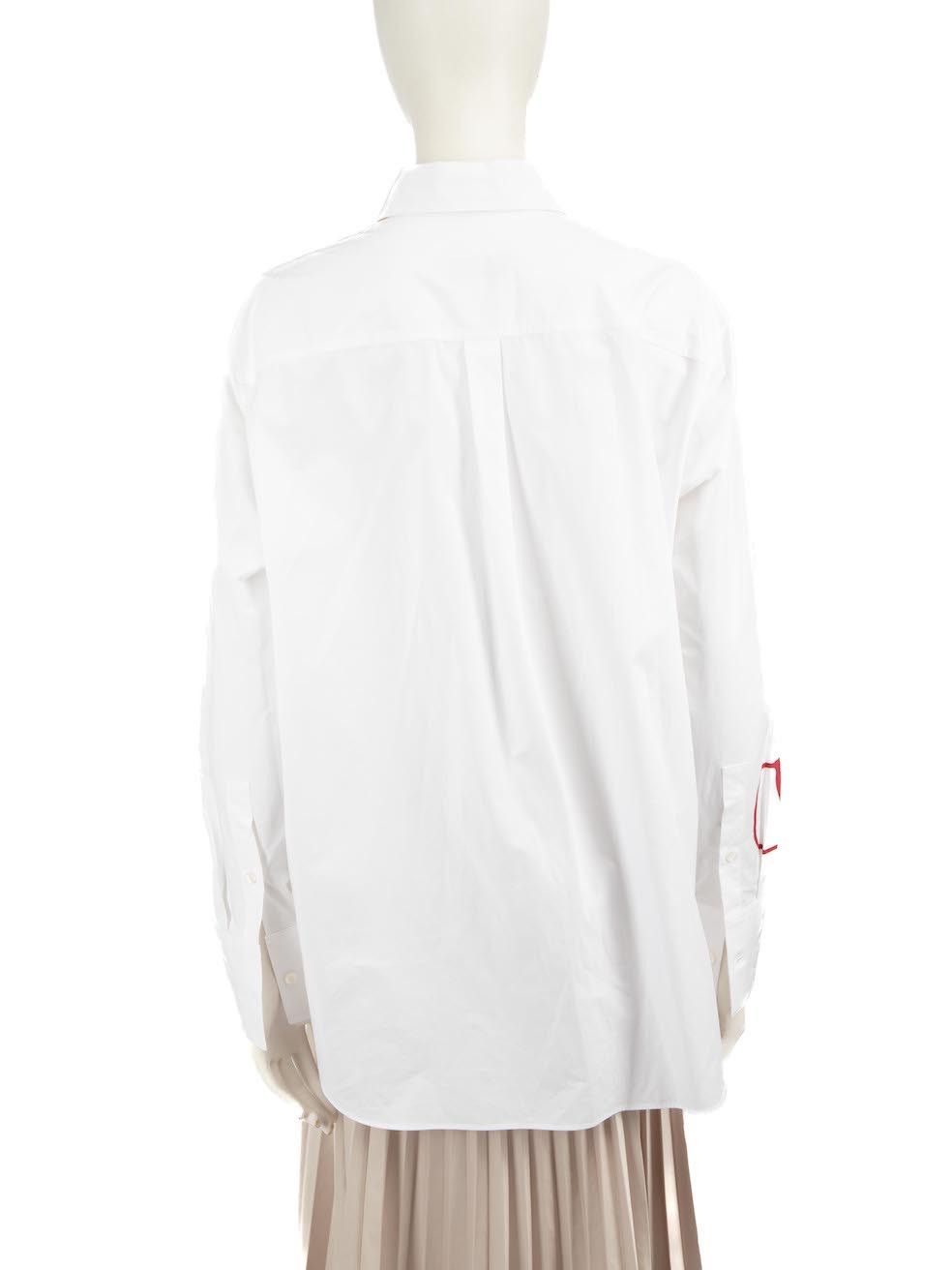 Valentino White V-Logo Shirt Size M / US 6-8 / IT 42-44 - 3 Thumbnail