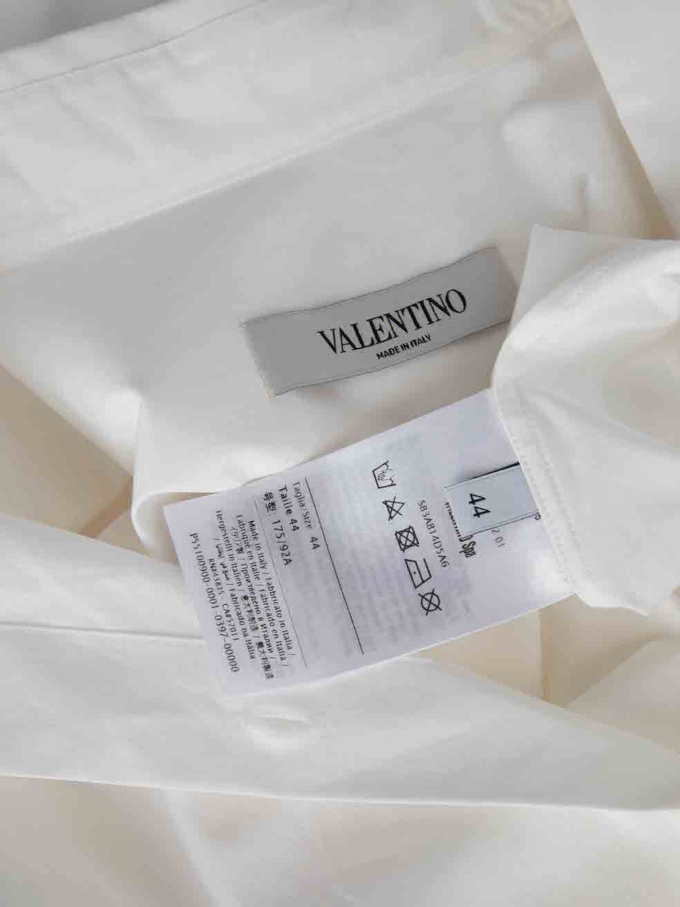 Valentino White V-Logo Shirt Size M / US 6-8 / IT 42-44 - 4 Thumbnail